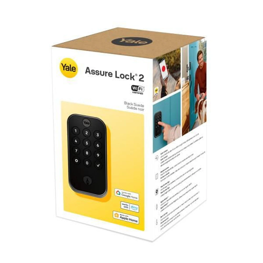 YALE ASSURE LOCK 2 WI-FI KEYPAD BLACK SUEDE