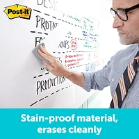 Surface effaçable à sec super collante DEF8x4 Post-it®, 4 pi x 8 pi (1,21 m x 2,43 m)