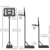 Soozier Cerceau de basket-ball portable, pour la piscine ou l'arrière-cour, pour les jeunes et les adultes