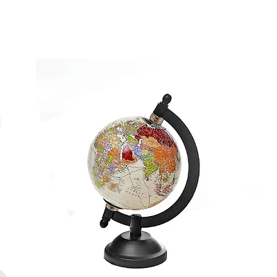 4" Decorative Ivory Globe With Stand