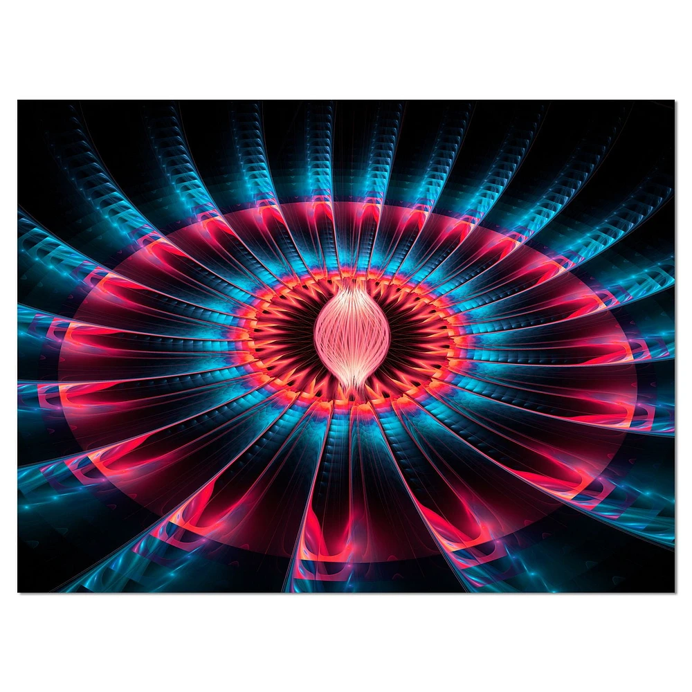 Design Art Fractale Coloré Abstrait Fleur Art Sur Toile