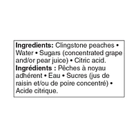 Pêches en moitiés dans du jus de fruits fait de concentré Great Value 796 ml