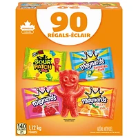 Maynards, Assorted Gummy Candy (Pack of 90), Sour Patch Kids, Fuzzy Peach, Swedish Berries, Swedish Fish, Bulk Candy, Individually Wrapped, Sour Candy