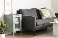 Table de bout avec porte grillagée en métal de la collection Crea South Shore