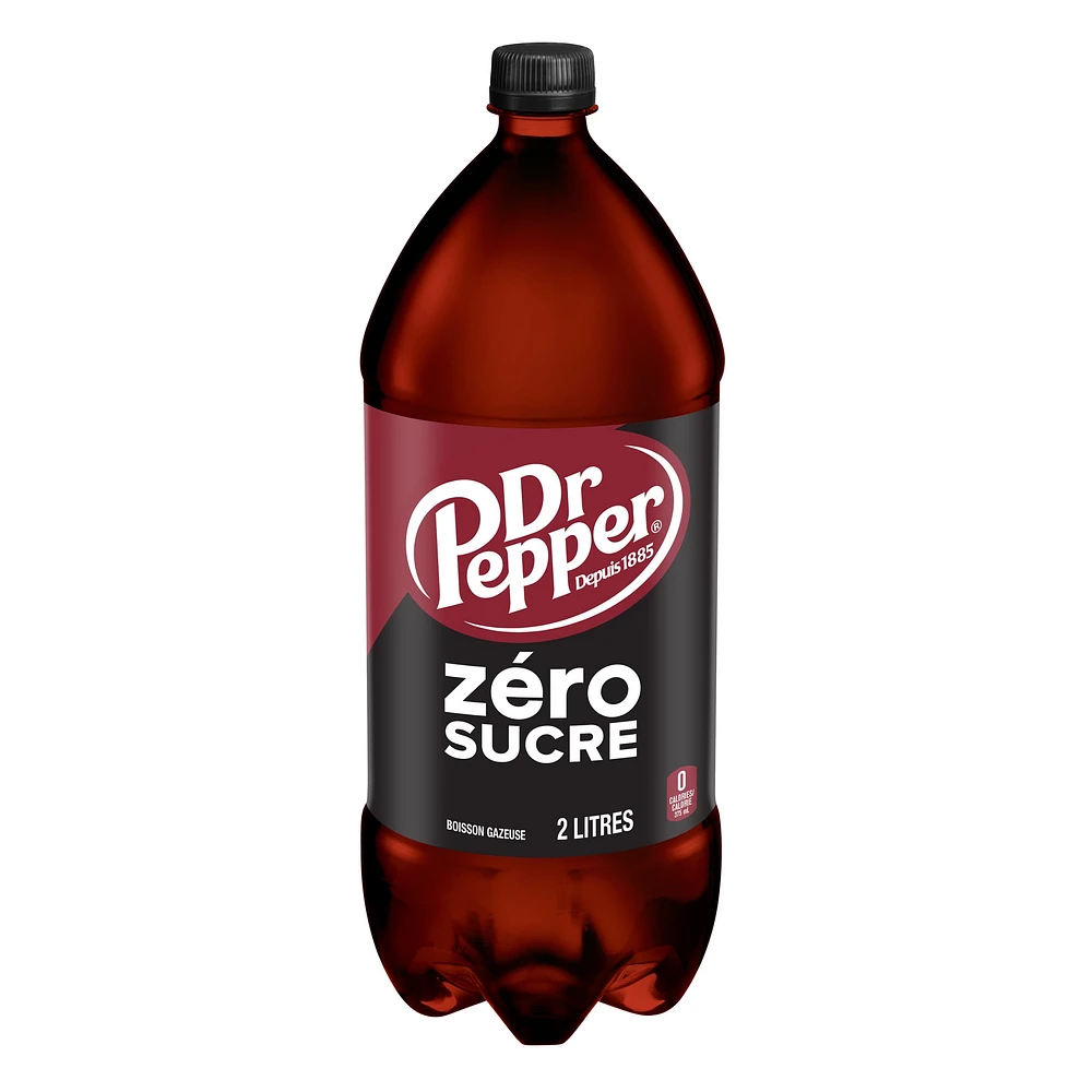 Dr Pepper Zero Sugar Soda 2 L, Bouteillie 2 L