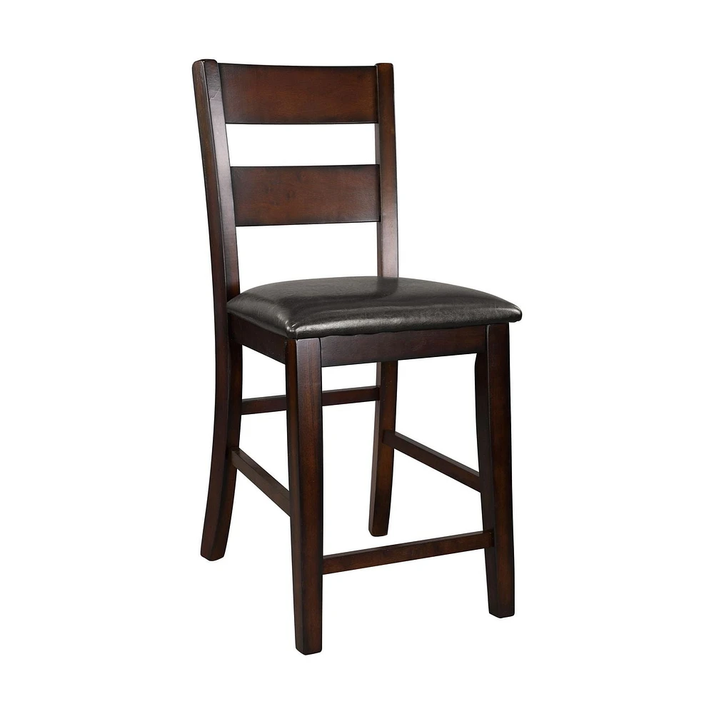 Topline Home Furnishings Burnish Espresso 5pc Counter-height Dining Set