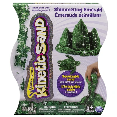 Kinetic Sand 1 Lb Shimmering Emerald Green Squeezable Sand
