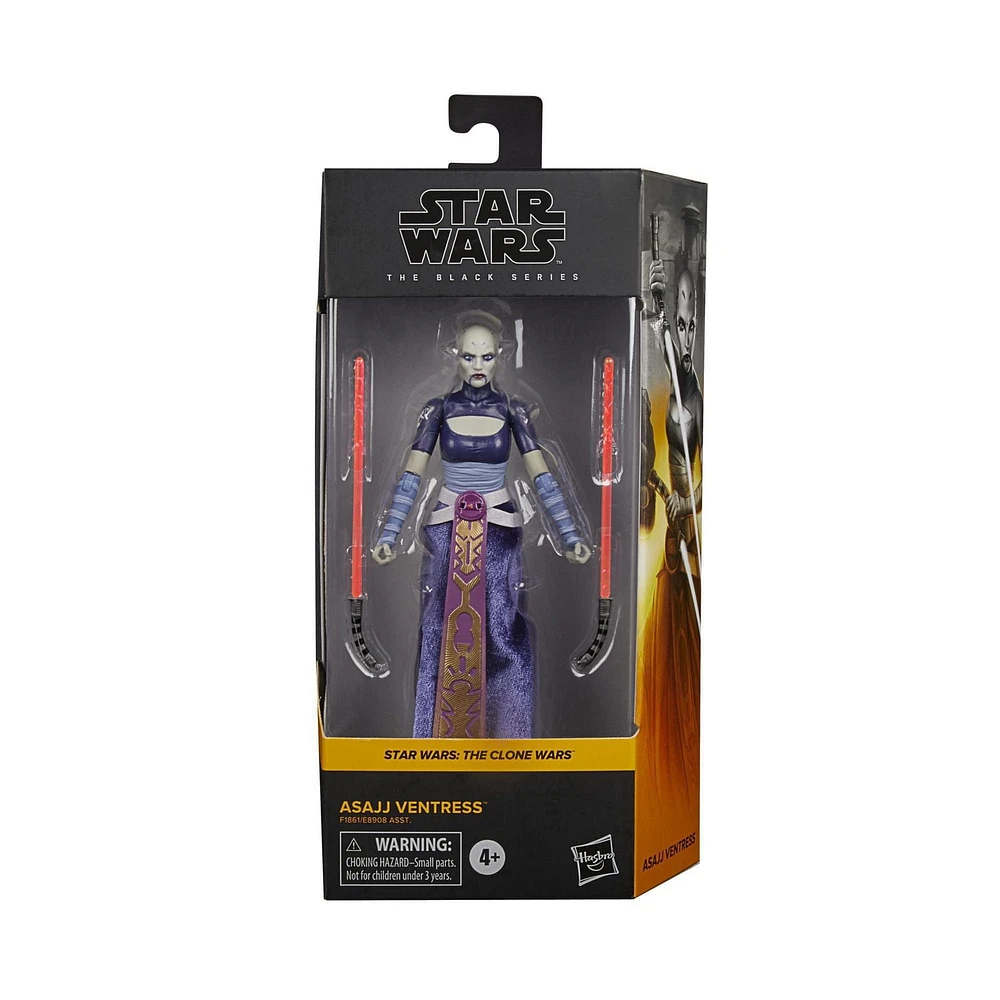 Star Wars The Black Series, figurine articulée Asajj Ventress à collectionner, 15 cm, Star Wars : The Clone Wars, pour enfants, dès 4 ans