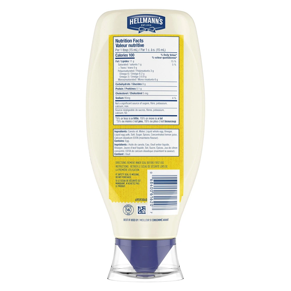 Hellmann's Real Mayonnaise, 750 mL Mayonnaise