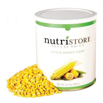 Maïs sucré lyophilisé - <br>boîte de conserve no. 10 Nutristore