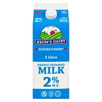 Brum's 2% M.F Partly Skimmed Milk.