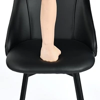 Ensemble de 4 tabourets de bar d'extérieur réglables en hauteur avec cadre en acier industriel et siège en MDF résistant à l'humidité – Options noyer/chêne