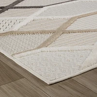 Rug Branch Maison Geometric Indoor Area Rug, Cream Beige, Modern - Living Room, Bedroom, Dining Room, and Kitchen<br>