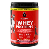 Six Star 100% Whey Protein Plus, Whey Protein Powder, Whey Protein Isolate & Peptides, Lean Protein Powder for Muscle Gain, Whey Isolate Protein Shake, Strawberry, 4 lbs, 1.81 kg