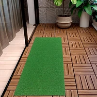 Ottomanson Evergreen Grass Collection Artificial Turf Area Rug