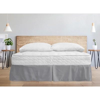 Safdie & Co. Jupe De Lit Microfibre Tissé Q Gris