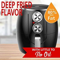 Brentwood 3.2-Quart Electric Air Fryer, Black and Silver