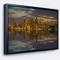 Design Art San Francisco Au Coucher Du Soleil Panorama  Sur Toile Encadrée