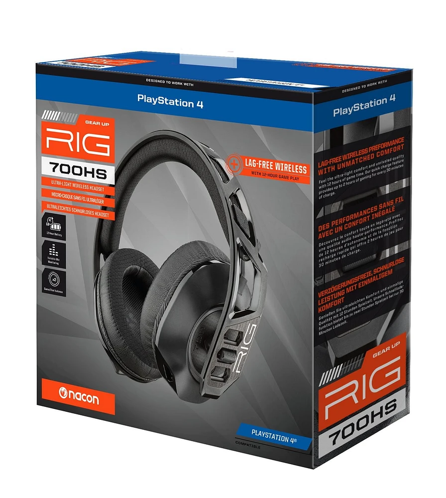 RIG 700HS CASQUE GAMING SANS FIL ULTRA-LÉGER POUR PS4|PS5