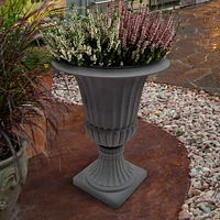 Angelo Décor MenzoMix Jardinière d'urnes Murano de 30 pouces (rouille gris foncé)