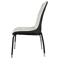 Chaise de salle à manger Canadienne Martino noir et blanc
