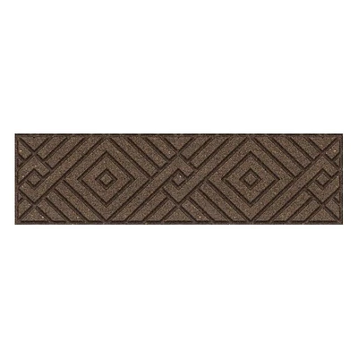 Garden Central Tapis d'escalier à tissage diamant, 10 po x 36 po, brun terre, paquet de 4