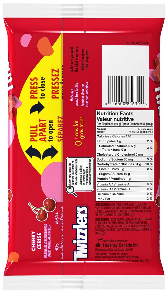 TWIZZLERS NIBS Cherry Candy, 400g