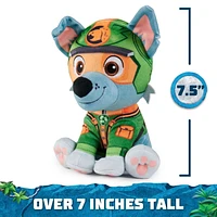 PAW Patrol Jungle Pups, Peluche Zuma de 20,3 cm, animal en peluche pour les garçons et les filles à partir de 3 ans