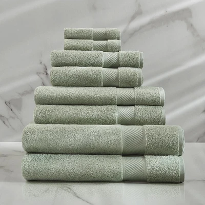 Caricia Home 100% Turkish Cotton 8-Piece Towel Set
