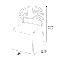 Mainstays Patio Wicker & Sling Stacking Chair, Handwoven wicker