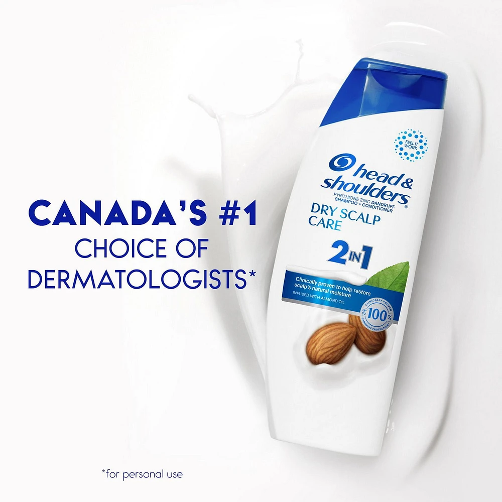 Head & Shoulders Dry Scalp 2-in-1 Anti-Dandruff Shampoo + Conditioner, 370ML