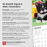 BrownTrout Tuxedo Cats 2024 12x24 Inch Square Wall Calendar, 9781975465476