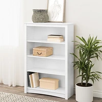 Prepac Bibliothèque standard à 4 tablettes pour bureau à domicile, blanc