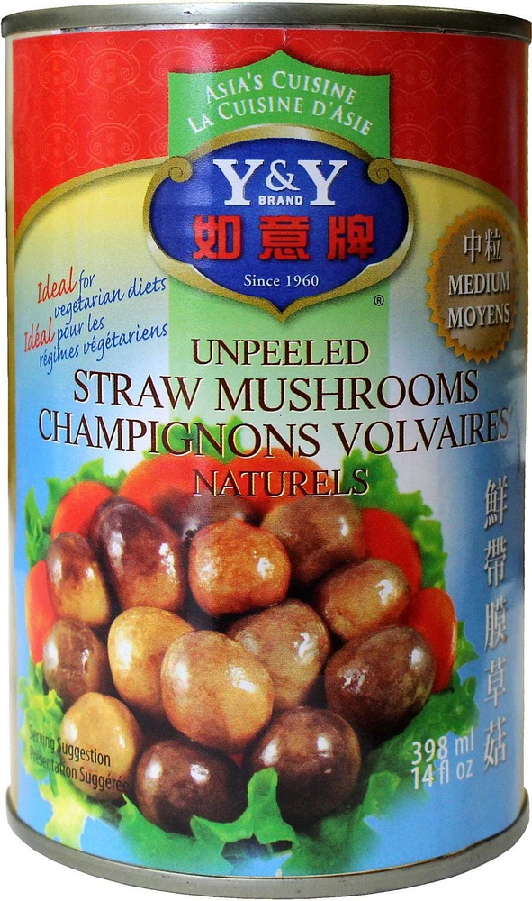 Y&Y Unpeeled Straw Mushrooms