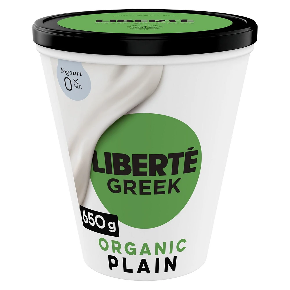 Liberté Greek Organic Plain 0% MF Yogurt