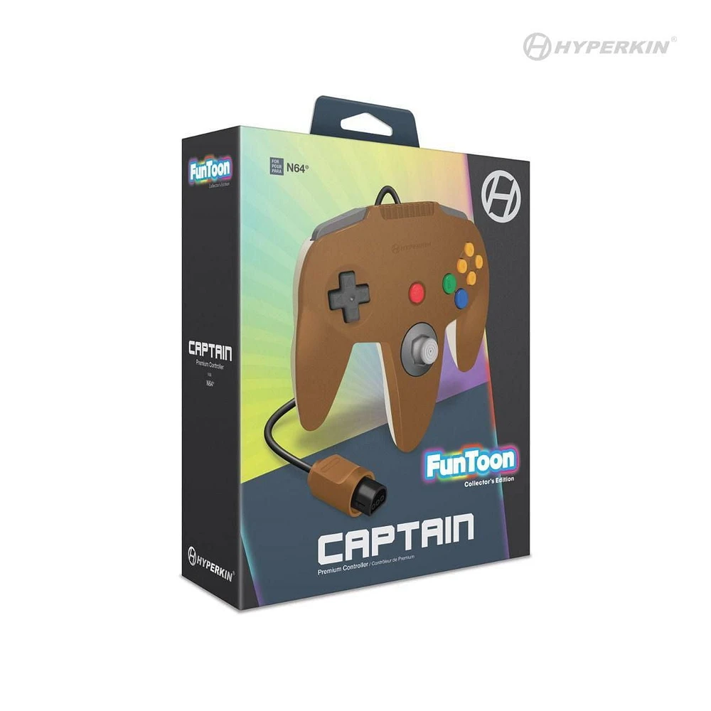 Hyperkin Captain Premium Controller Funtoon Collectors Edition For N64® (Hero Brown)