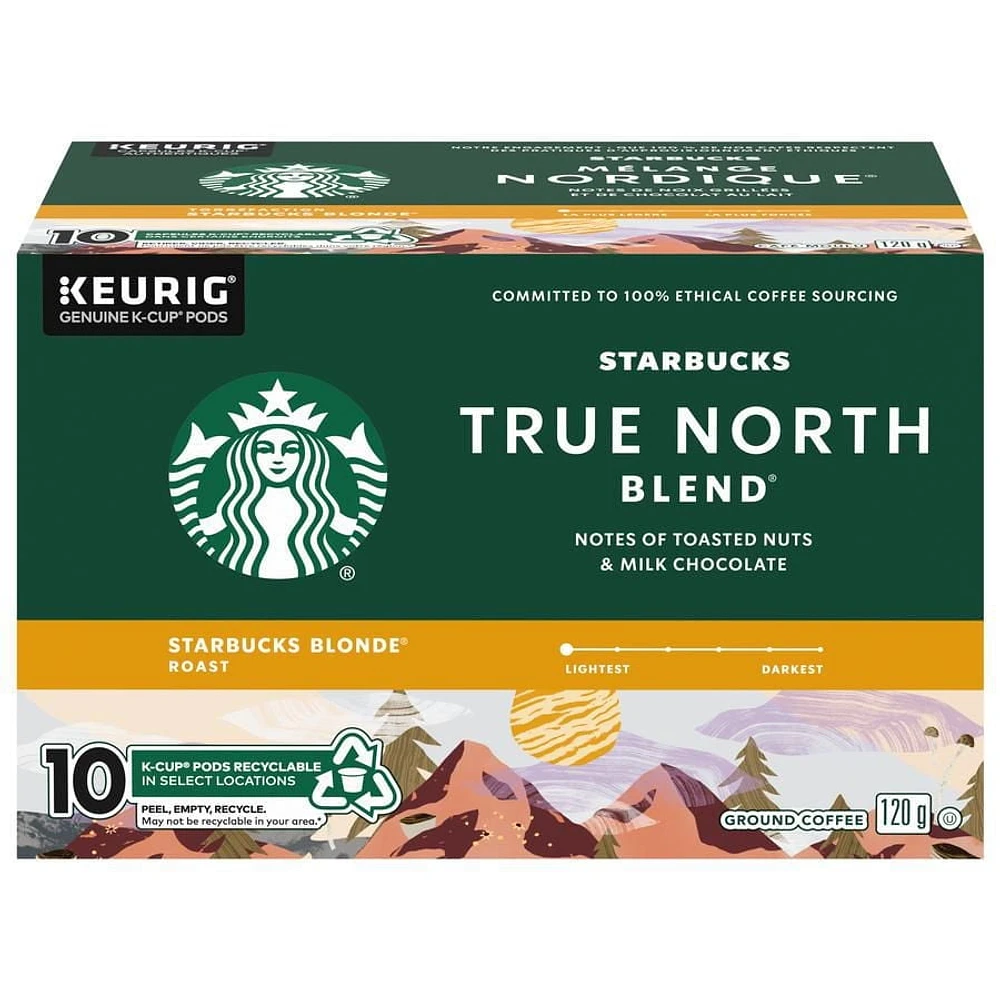 STARBUCKS® Mélange Nordique® Café Moulu Torréfaction Starbucks Blonde® K-Cup® capsules 10 unités 10 pièces