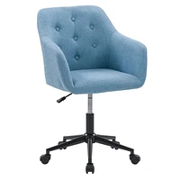Chaise de travail pour adulte CorLiving Natasha, rembourrée et capitonnée, à hauteur réglable, avec accoudoirs