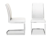 Topline Home Furnishings Ensemble de salle à manger transparent 5 pièces