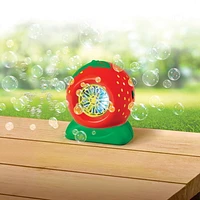 Souffleur de Bulles à la Fraise Play Day avec Solution de Bulles Parfumée de 4 oz Souffleur de bulles à la fraise!