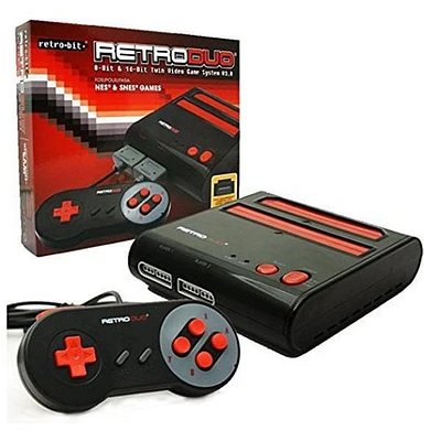 Retro-Bit RetroDuo Système de Jeu Vidéo Jumelé 8-bits et 16-bits V3.0 2-en-1pour les jeux NES et SNES