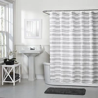 Hometrends Graham Tufted Loop Heavy Weight Woven Fabric Shower Curtain, 70" x 72"