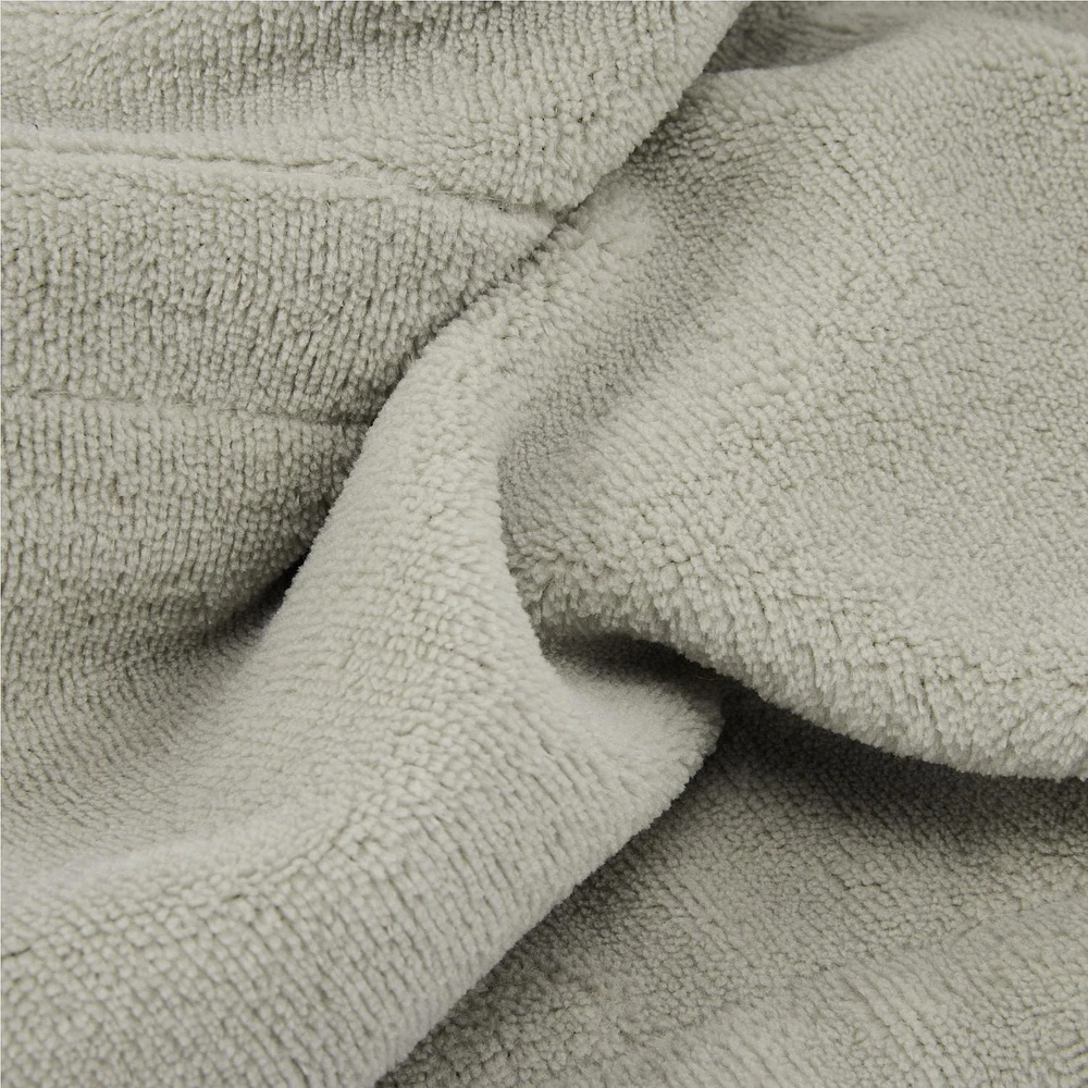 Jeté chauffant Sunbeam en micropeluche à carreaux gris ardoise,  4 réglages de chaleur, arrêt automatique après 4 heures, 127 cm x 152,4 cm (50 po x 60 po)