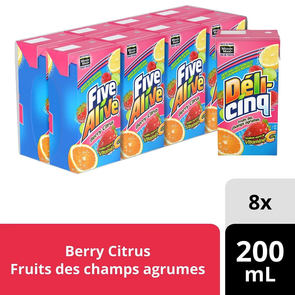 Déli-Cinq® Fruits des champs agrumes, 200 mL emballage de 8 200 x ml