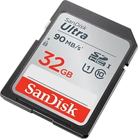 SanDisk 32G Ultra SDHC UHS-1 Memory Card - 90MB/s, C10, U1, Full HD, SD Card - SDSDUNC-032G-CW6IN