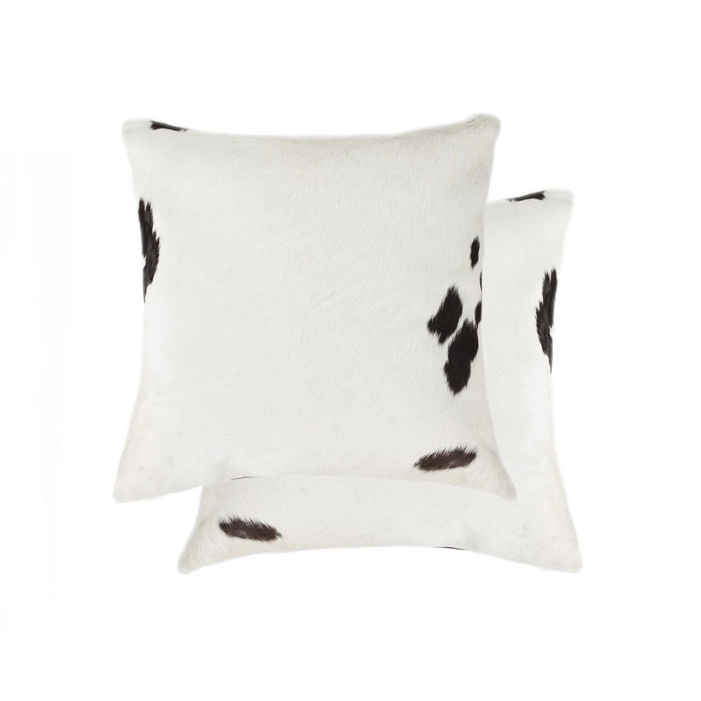 COUSSINS TORINO KOBE EN PEAU DE VACHE 18"X18" 2 PQT