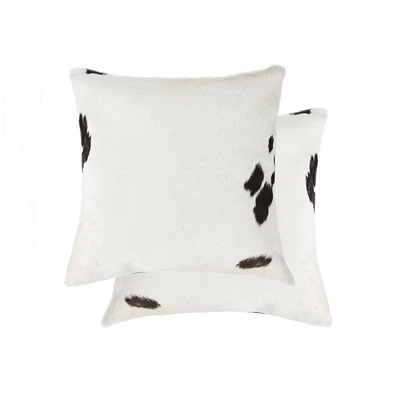 COUSSINS TORINO KOBE EN PEAU DE VACHE 18"X18" 2 PQT