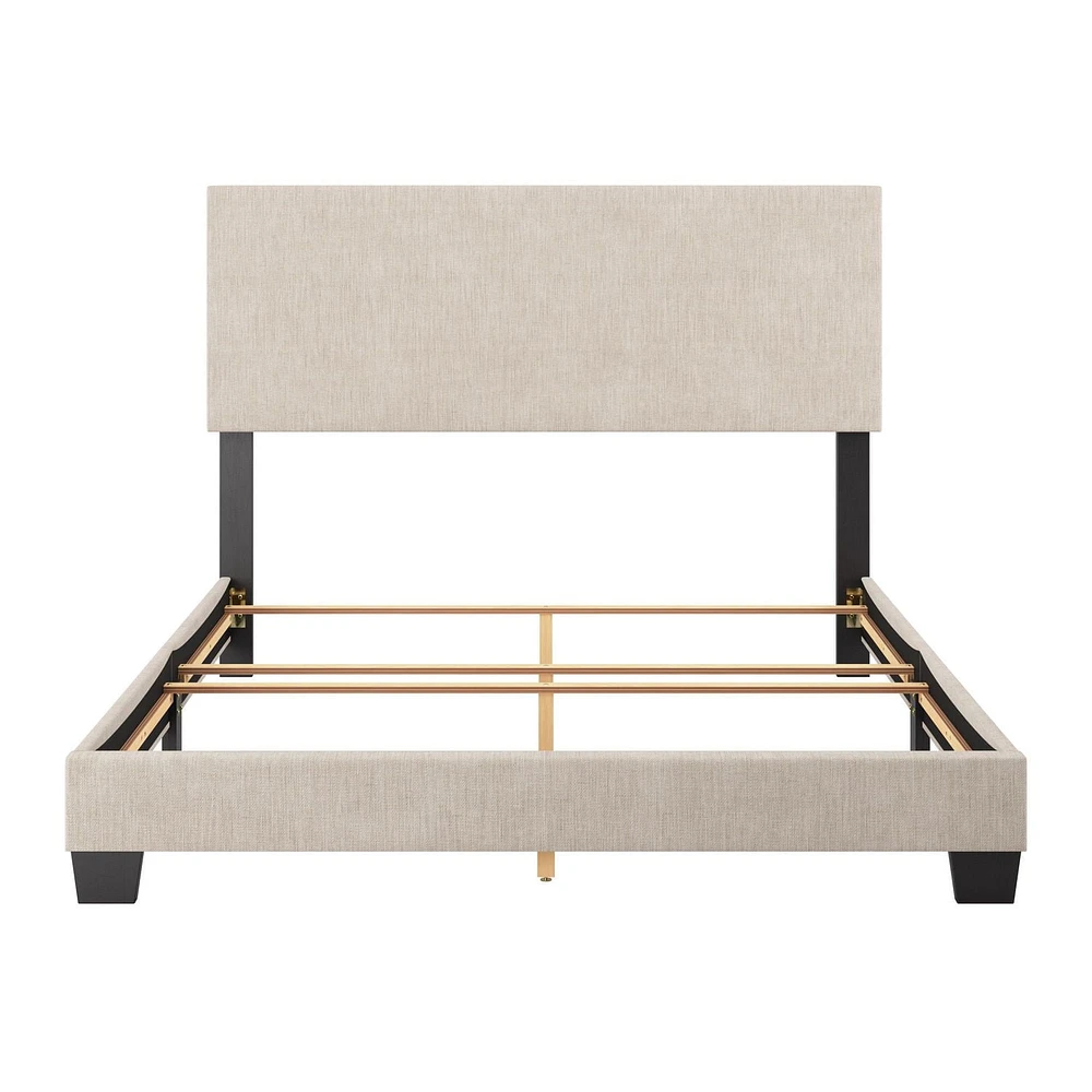 Celeste Modern Upholstered Queen Bed Frame with Headboard