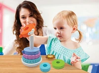Spark Create Imagine Eco Wood Stacking Rings Toy, 8pcs, 8 piece set, ages 2+