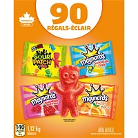 Maynards, Assorted Gummy Candy (Pack of 90), Sour Patch Kids, Fuzzy Peach, Swedish Berries, Swedish Fish, Bulk Candy, Individually Wrapped, Sour Candy